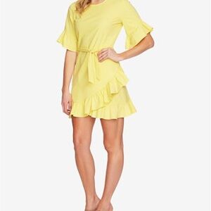 1. State Sunny Yellow Textured Dress
